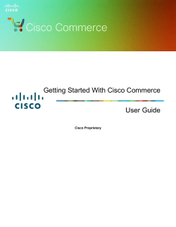 Getting Started with Cisco Commerce User Guide