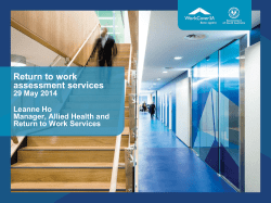 RTW Ass presentation for providers