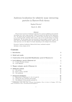 Anderson localisation for infinitely many interacting particles in