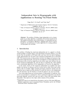 Independent Sets in Hypergraphs with Applications to Routing Via