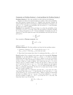 Comments on Problem Sessions 1, 2 and problems for Problem