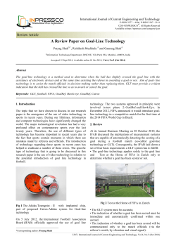 A Review Paper on Goal-Line Technology