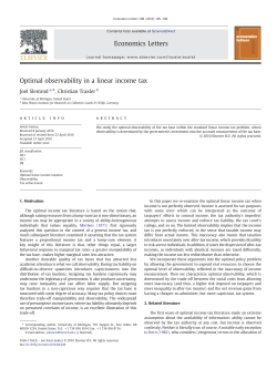 Optimal observability in a linear income tax