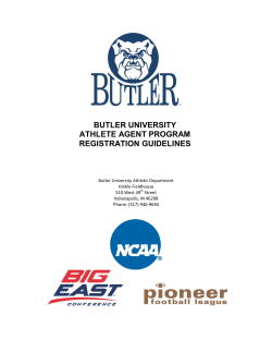 butler university athlete agent program registration
