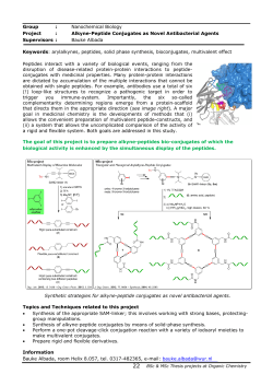 Alkyne-Peptide Conjugates as Novel Antibacterial Agents