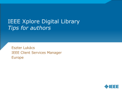 IEEE Xplore Digital Library Tips for authors