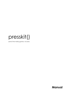 Manual - presskit()