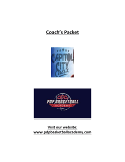 Coaches Packet - PDP Basketball Academy