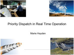Priority Dispatch in Real Time Operation