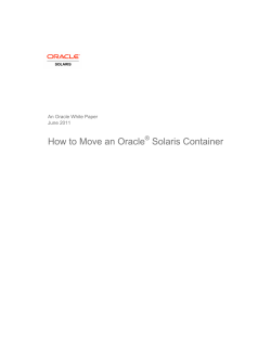 How to Move an Oracle Solaris Container