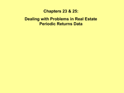 A The Noise vs Lag Trade-off - Commercial Real Estate Analysis