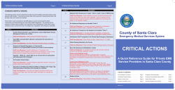 critical actions - the County of Santa Clara