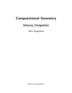 Delaunay triangulation - CSE-IITM