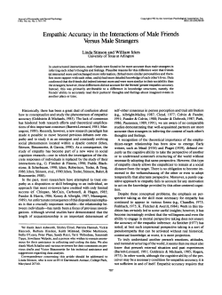 Empathic accuracy in the interactions of male friends versus male