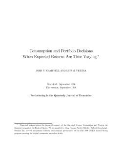 Consumption and Portfolio Decisions When Expected Returns Are