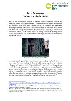 Policy Perspective: Heritage and climate change