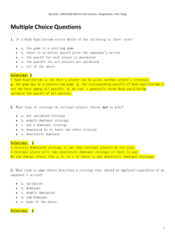 Multiple Choice Questions