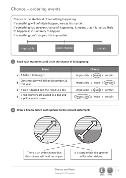 Chance &ndash; ordering events