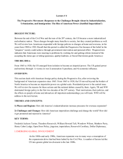 Lecture # 4 The Progressive Movement-