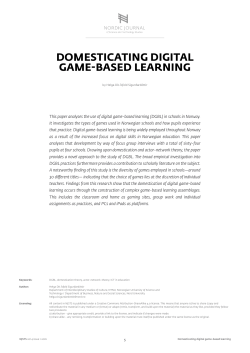 domesticating digital game-based learning