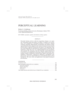 PERCEPTUAL LEARNING