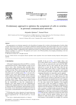 Evolutionary approach to optimize the assignment of cells to