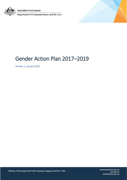 Gender Action Plan 2017*2019 - Department of Communications