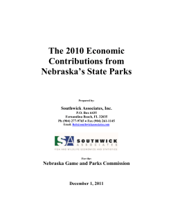 Nebraska State Parks Economic Impact &ndash; Southwick