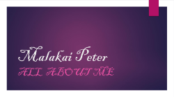 Malakai peter