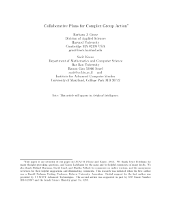 Collaborative Plans for Complex Group Action