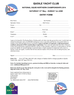 QUOILE YACHT CLUB NATIONAL SQUIB NORTHERN