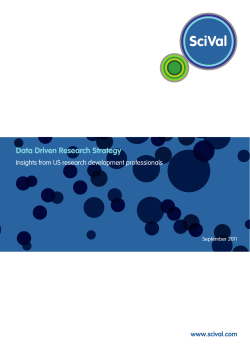 Data Driven Research Strategy