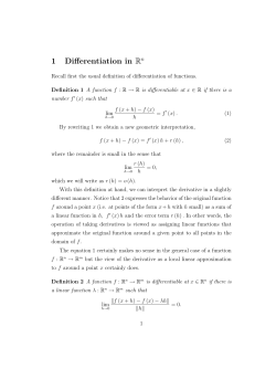 1 Differentiation in Rn