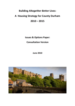 Building Altogether Better Lives: Housing Strategy Issues and