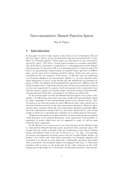 Non$commutative Banach Function Spaces