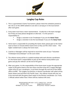 Langley Cup Rules - Langley Minor Hockey