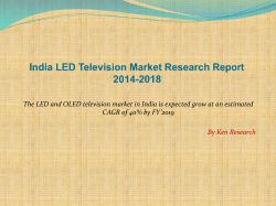 India LED Television Market Research Report 2014-2018