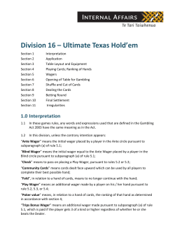 Ultimate Texas Hold`em Game Rules