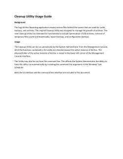 Ad Hoc: Cleanup Utility Usage Guide