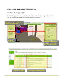 Basic COBie Workflow for EcoDomus PM