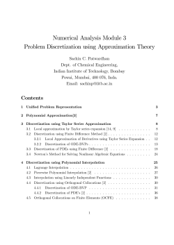 Lecture 9-Problem Discretization Using Approximation Theory