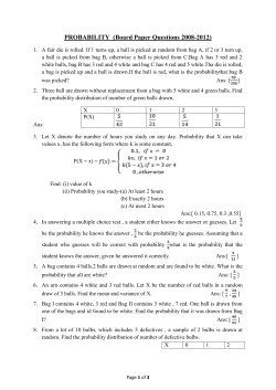 PROBABILITY (Board Paper Questions 2008