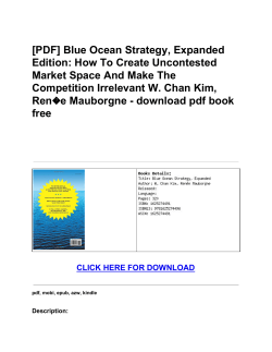 Blue Ocean Strategy, Expanded Edition: How