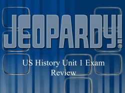 Jeopardy Game