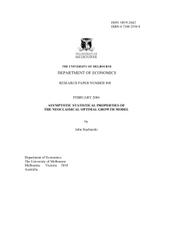 department of economics - Faculty of Business and Economics