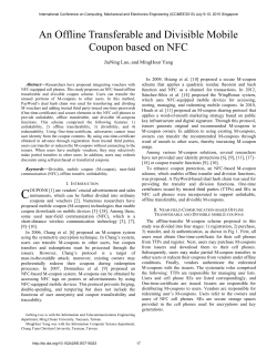 An Offline Transferable and Divisible Mobile Coupon based on NFC