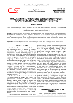 modular and self-organizing connectionist systems: toward higher