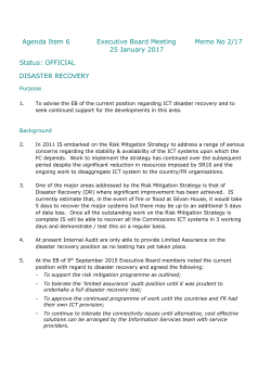 Disaster Recovery - Forestry Commission