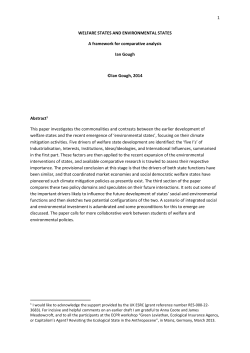 The future of welfare and environmental states