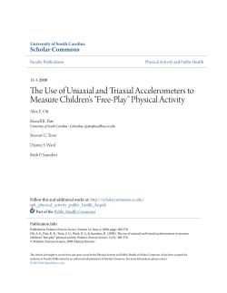 "Free-Play" Physical Activity - Scholar Commons